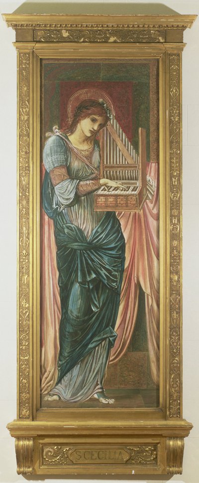 St. Cecilia (detail) door Edward Burne Jones